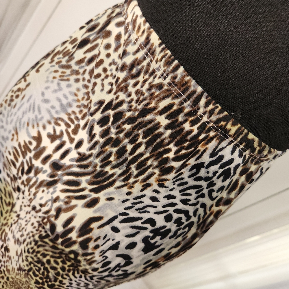 Collection Harve Bernard Animal Print Skirt Size XL - Picture 4 of 5